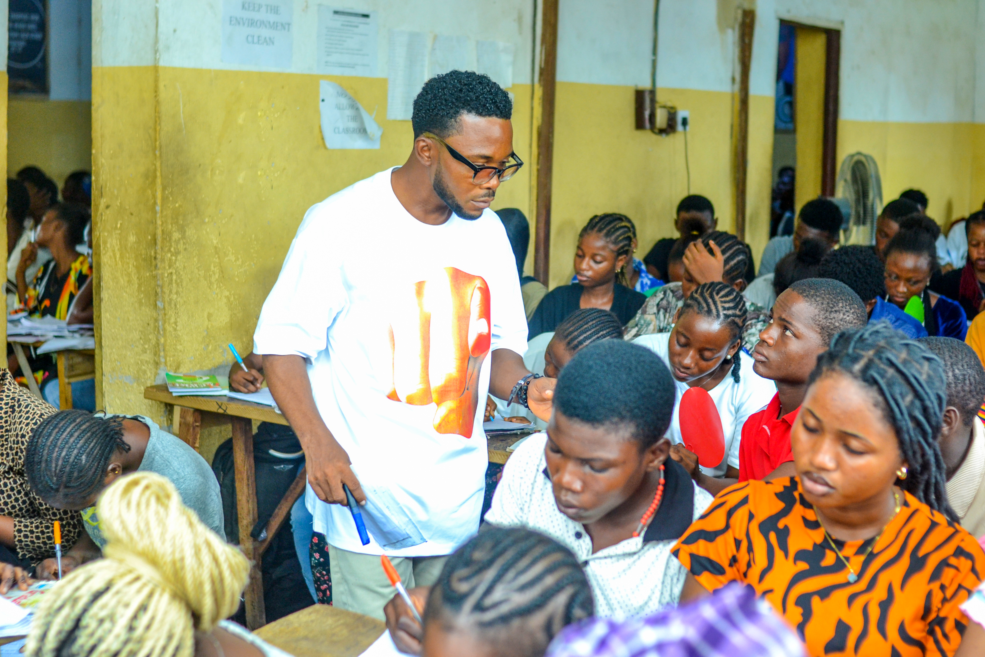 Students at computers