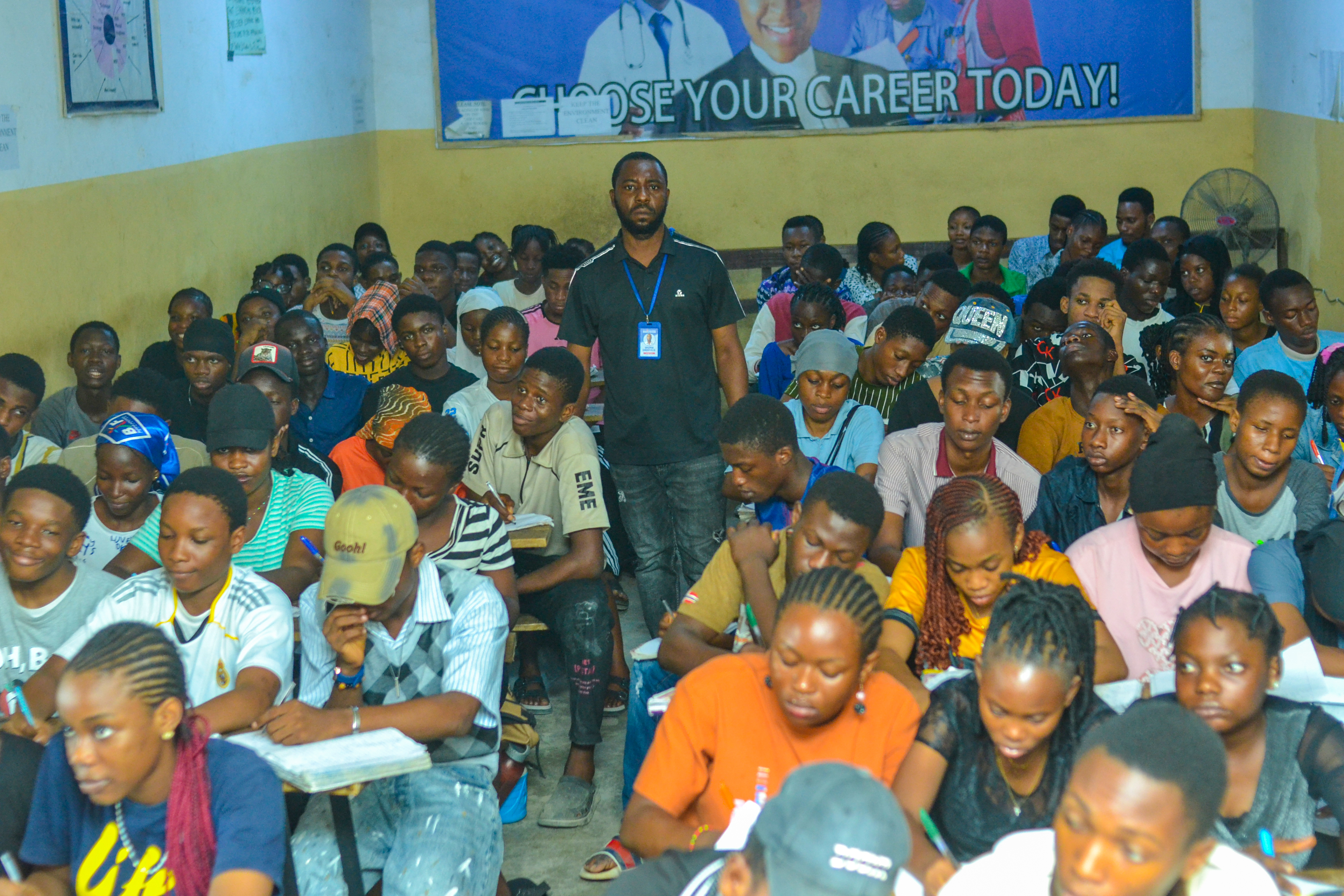 Classroom full of students